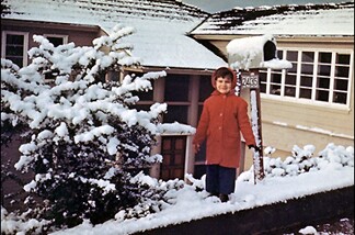 In 1948, Oscar-winning art director Emile Kuri (The Heiress and 20,000 Leagues under the Sea) snapped this shot of son John outside their Los Feliz home.