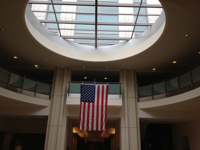 The skylight above the MWD headquarters lobby.