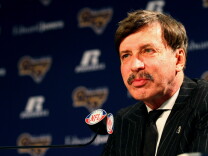 If he stays in St Louis, Stan Kroenke may only have to come up with $450 million for a $985 million new riverfront stadium, a fraction of what he would have to spend in L.A. About half his share could even be financed with loans from the NFL.