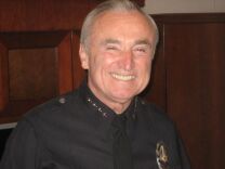 Bill Bratton on one of his final days as chief of the Los Angeles Police Department