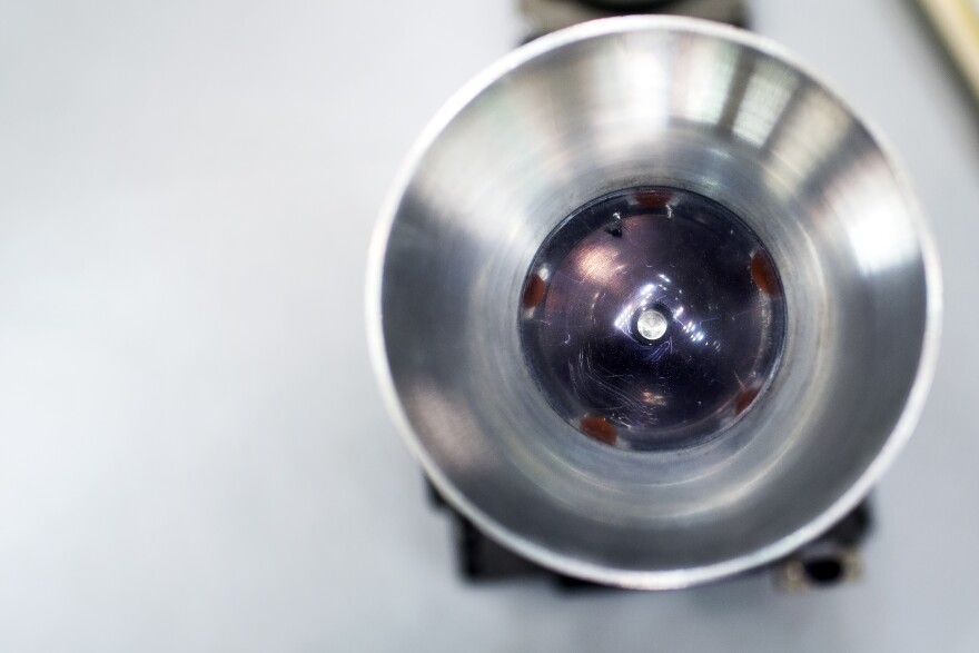 Juno's camera has thick glass pieces protecting the sensor from Jupiter's intense radiation field. With this camera, each pixel will represent 15 kilometers.