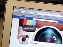 In this photo illustration, the photo-sharing app Instagram fan page is seen on the Facebook website on the Apple Safari web browser on April 9, 2012 in New York City.