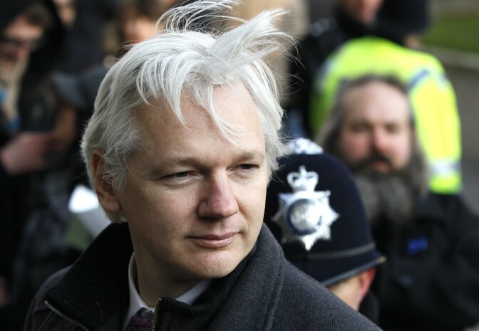 Secrets spiller Julian Assange on Thursday launched his WikiLeaks Party's Senate candidate team for Australian elections due this year. (File photo:Julian Assange, WikiLeaks founder, arrives at the Supreme Court in London on February 1, 2012). 