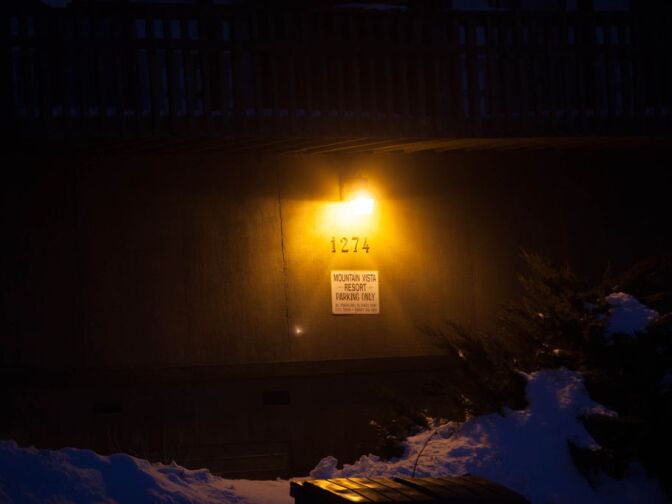 The house number on the condo where murder suspect Christopher Dorner reportedly hid from police near Bear Mountain Ski Resort.