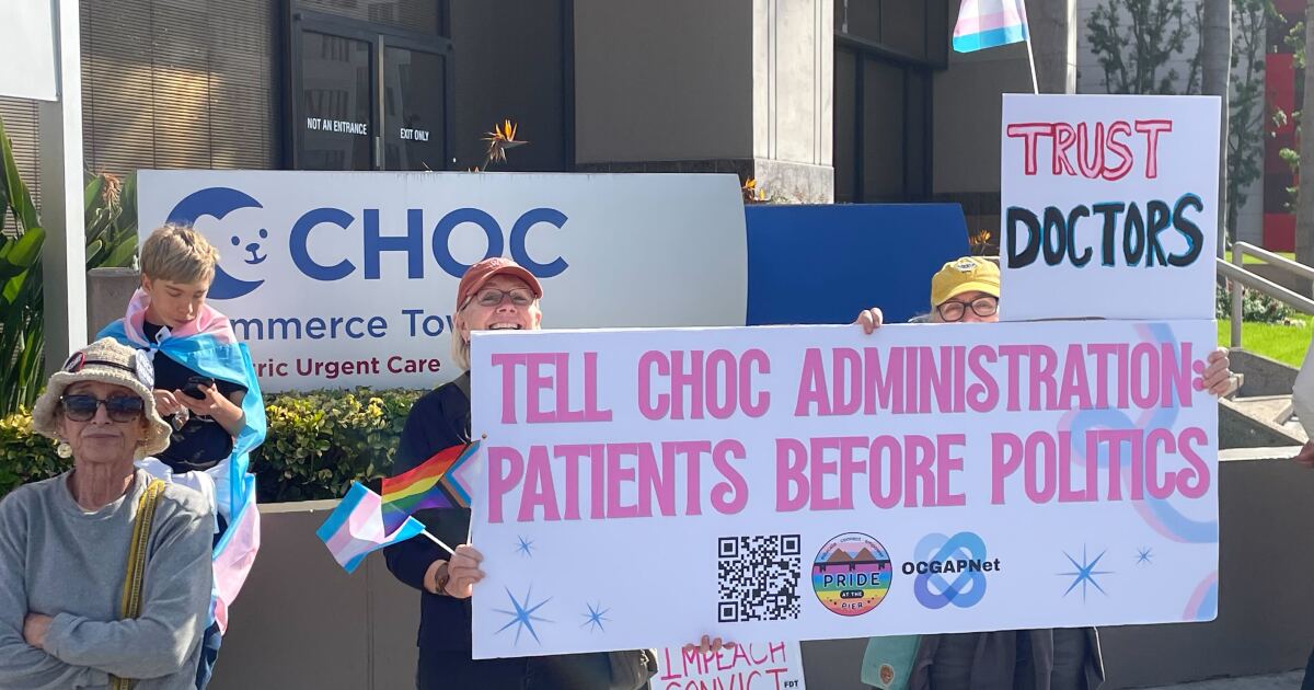 Advocates and families blast Children’s Hospital of OC’s decision to close trans health care clinic