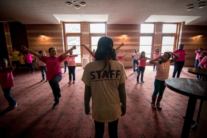 Students from LA's BEST's After School Arts Program at UCLA's Royce Hall.