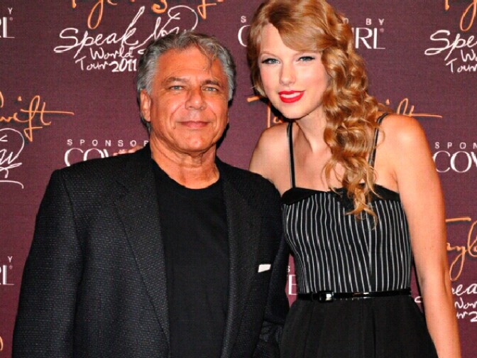 Music arranger/composer Paul Buckmaster with Taylor Swift.