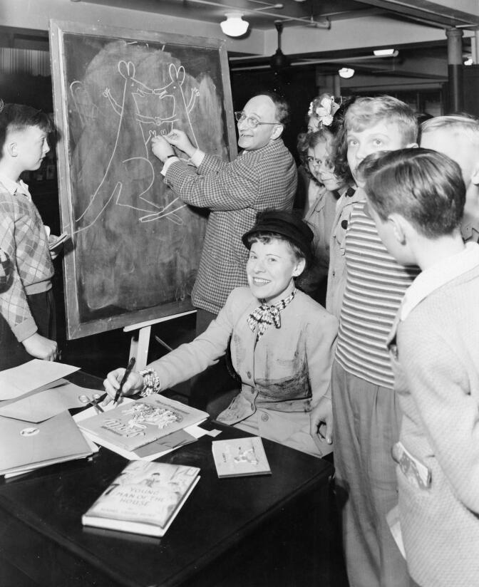 H.A. and Margret Rey were the husband-wife duo behind Curious George. Margret wrote the stories, and Hans illustrated them.