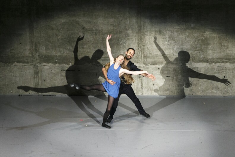 LOSDancer Janie Taylor and LADP Co-Founder Benjamin Millepied perform at the L.A. Dance Project 2015 Benefit at The Los Angeles Theater Center on December 12, 2015 in Los Angeles, California.   