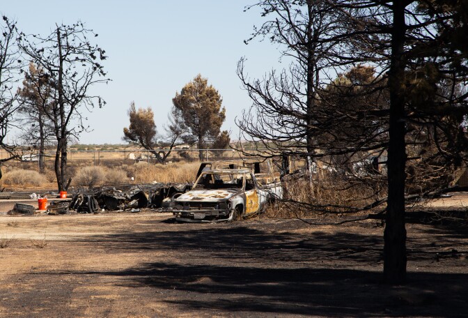 A burned property.
