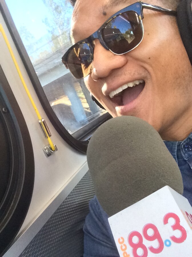 KPCC's Leo Duran rides the Santa Monica Big Blue Bus from downtown LA to Santa Monica.