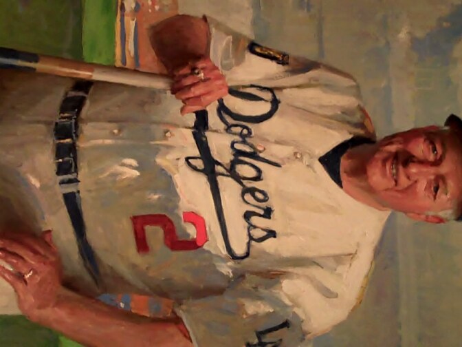 Painting of Tommy Lasorda in National Portrait Gallery