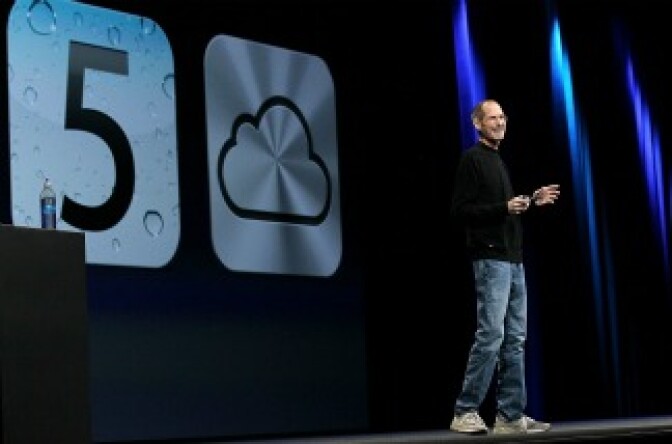 Apple CEO Steve Jobs delivers the keynote address at the 2011 Apple World Wide Developers Conference.