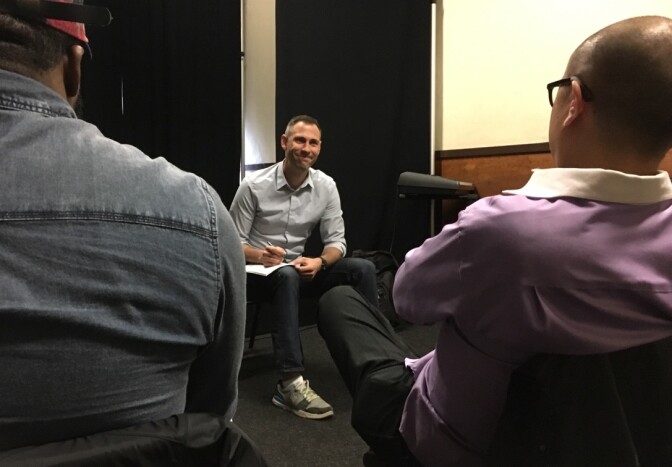 "Improv really became my heart and soul," said instructor B.J. Lange, who was motivated to share it with other veterans after hearing of Second City's efforts in Chicago to teach veterans.
