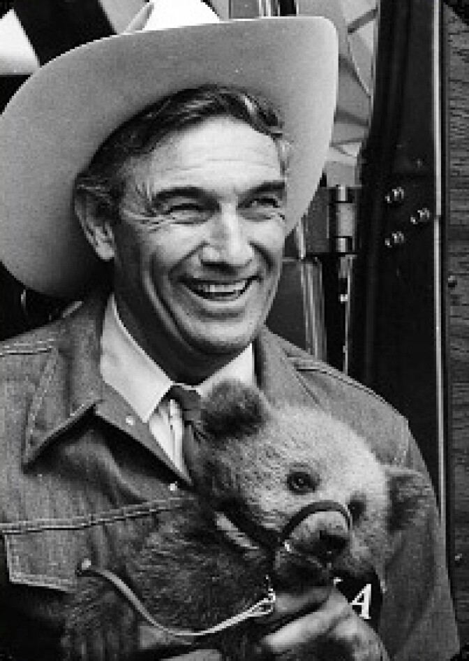 This undated photo released by Worthington Ford Inc. shows a photo of Cal Worthington car dealer famed for TV ads. Worthington, who built a fortune from a series of West Coast car dealerships and became a TV fixture thanks to commercials urging customers to "go see Cal," has died. He was 92.  