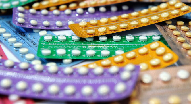 Third-generation contraceptive pills are displayed on January 2, 2013 in Lille, in northern France. France's national drug agency ANSM started consultations with prescribers of third-generation contraception pills on January 2 to try to limit the use of such pills which are subject to complaints, after a French woman attributed her stroke to her contraception pill in mid-December 2012. Some 13,500 complaints were also lodged in the US against Bayer's four-generation Yaz contraceptive pill.  AFP PHOTO PHILIPPE HUGUEN        (Photo credit should read PHILIPPE HUGUEN/AFP/Getty Images)