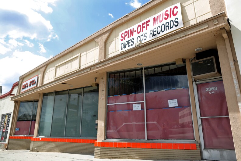 At least three businesses are gone on Lincoln Avenue. A CD store and hair salon left after a Pasadena publisher bought the building. L.A. County will soon spend more than $200,000 to apply new paint, glass and light fixtures to this building and others.