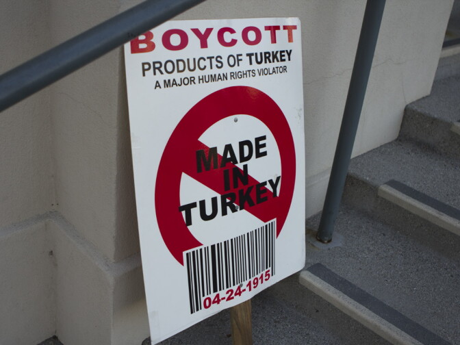 A few of the speeches discuss Turkey's resistance to recognize the atrocities as a genocide.