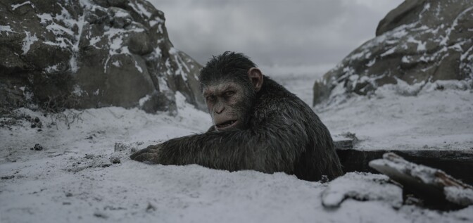 A scene from Twentieth Century Fox's "War for the Planet of the Apes."