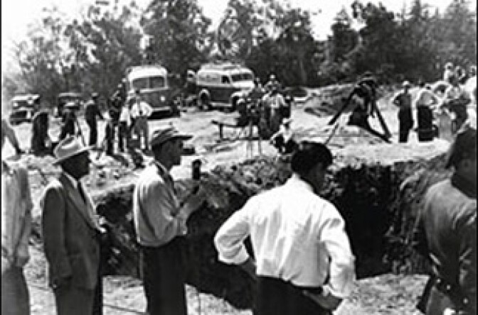 Reporter Stan Chambers reports live from the well Kathy Fiscus fell down.