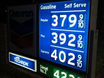 Gasoline prices in Southern California have only varied by a few pennies in recent weeks. The average price of a gallon of self-serve regular gas in LA County Friday is $3.74, the second highest in the state. Prices at a station in Newport Beach, January 25, 2013.