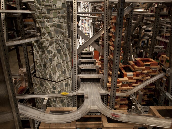 Metropolis took more than four years to construct with a crew of eight people working on it.