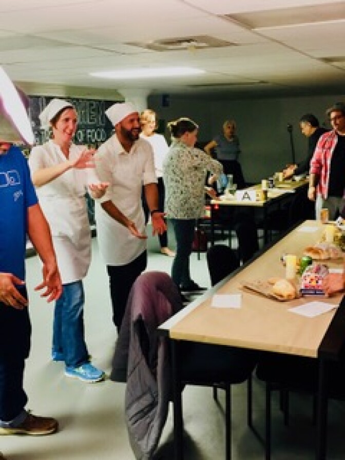 As part of of Cornerstone’s six-year hunger cycle, the company hosted a series called "Creative Seeds," in which they invited local artists to produce companion events. The Critical Mass troupe explored the meaning and value of bread at the L.A. Kitchen.