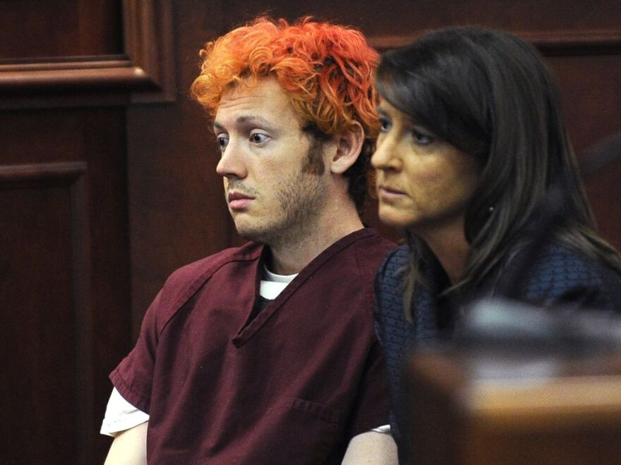 James Holmes, in an Arapahoe County, Colo., court on July 23.