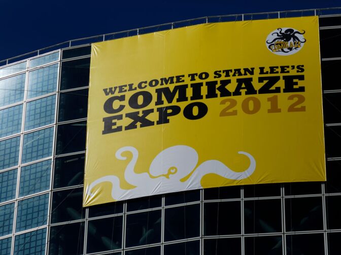 The Los Angeles Convention Center, all dressed up for Comikaze 2012.