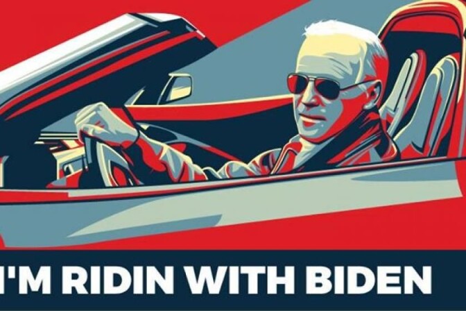 A Joe Biden promotional poster - but will he run for President?
