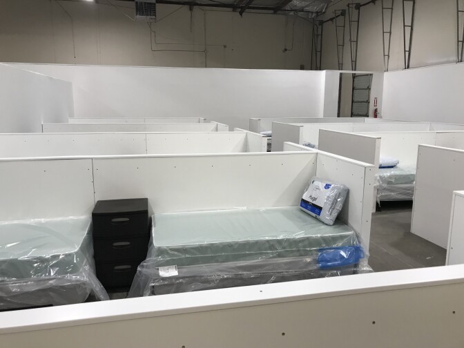 The 200-bed shelter opens on Thursday. 