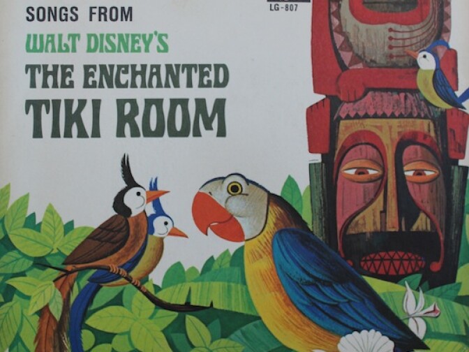 The 45 record cover for the Tiki Room's soundtrack