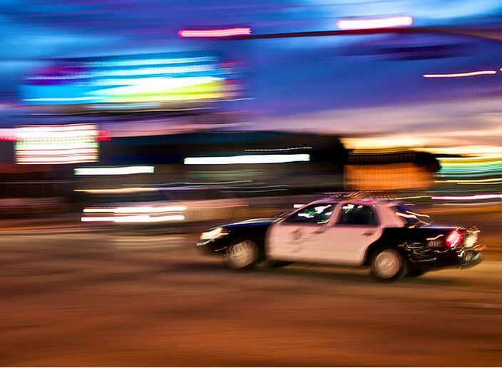 A Los Angeles Police Department patrol car.