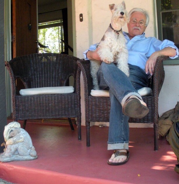 Van Dyke Parks holding his companion, Jubal Early.