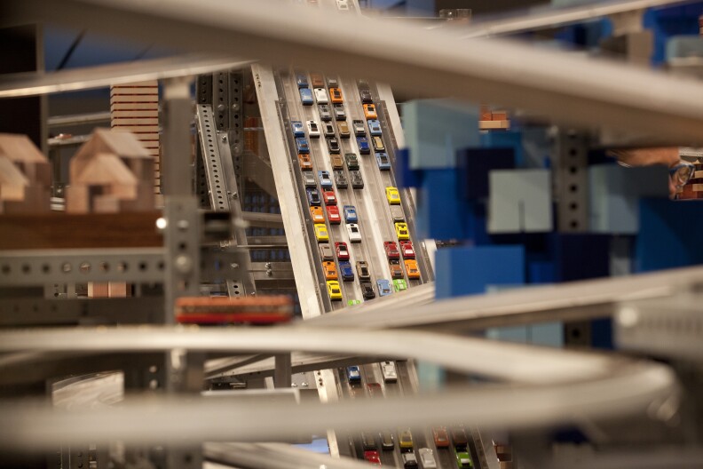 For some viewers of Metropolis they interpret it as commentary on traffic in Los Angeles, but others see an image of a future urban environment.