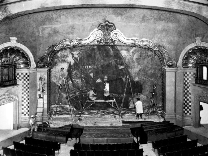 A Vintage image of the Pasadena Playhouse which opened in 1925.