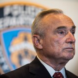 New York Police Department (NYPD) Commissioner Bill Bratton attends a press conference after witnessing police being retrained with new guidelines at the Police Academy  on December 4, 2014 in the College Point neighborhood of the Queens borough of in New York City. 