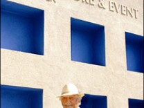 The late Doctor Robert Gumbiner at Long Beach's Museum of Latin American Art, which he founded in the mid 1990s.