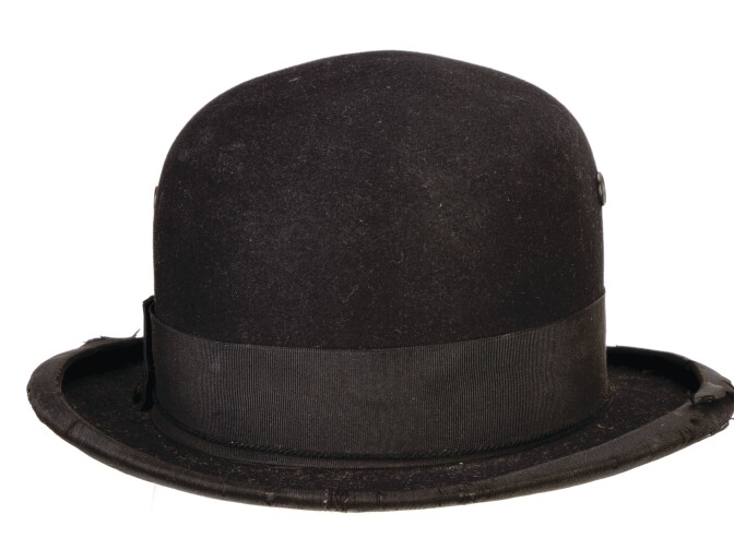 Charlie Chaplin's bowler hat. 