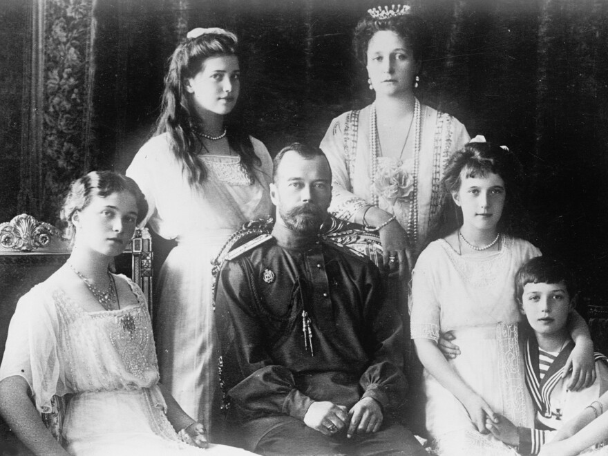 Czar Nicholas II is shown with his family in the 1910s. All were executed shortly after the 1917 Russian Revolution. Remains of the czar, his wife, Alexandra (top right) and their children — Olga (from left), Maria, Anastasia, Alexei and Tatiana — have all been identified. Now the Russian Orthodox Church has ordered new DNA tests to confirm the identities of Maria and Alexei.