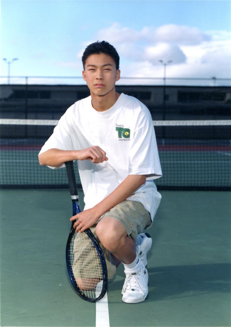 Photographer Jeff Sheng as a high school athlete in 1996. He recalls a time when, while he was closeted, an elder teammate came out and decided to stop playing. "I remember some of the younger guys on the team saying that they were glad, since they didn't want a gay guy on the team with them. One of them even joked how 'he probably had AIDS anyway.'"