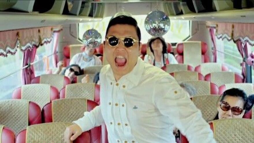 Screenshot from PSY's video for the song "Gangnam Style."