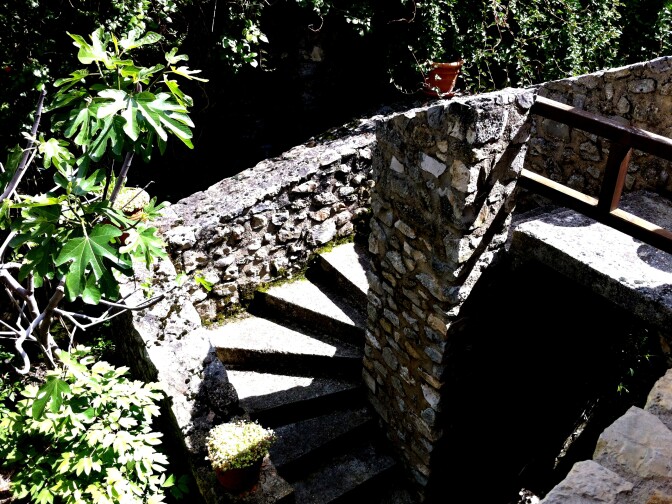 The ancient garden in the Romero's home in the South of France.