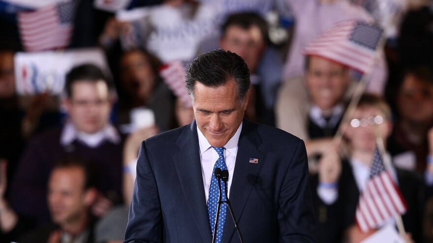 BOSTON, MA - MARCH 06:  Republican presidential candidate, former Massachusetts Gov. Mitt Romney speaks during a Super Tuesday event at the Westin Copley Place March 6, 2012 in Boston, Massachusetts. Super Tuesday could play a vital role in the nomination of the Republican candidate as ten states hold their primaries or caucuses on the same day.  (Photo by Win McNamee/Getty Images)