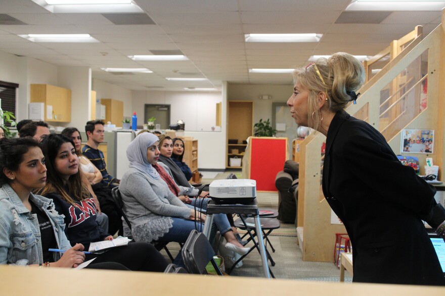 Pattie Fitzgerald shares her safety tips with a group of parents and educators the Loyola Marymount Children's Center.