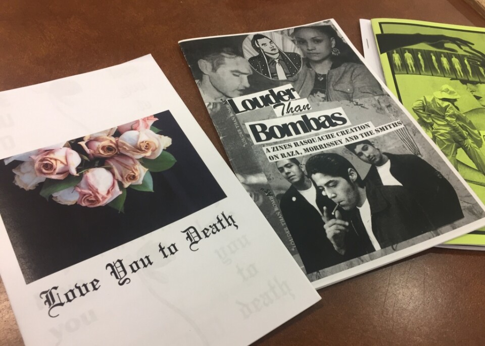 Zines from the collection at the Main Library in Long Beach.