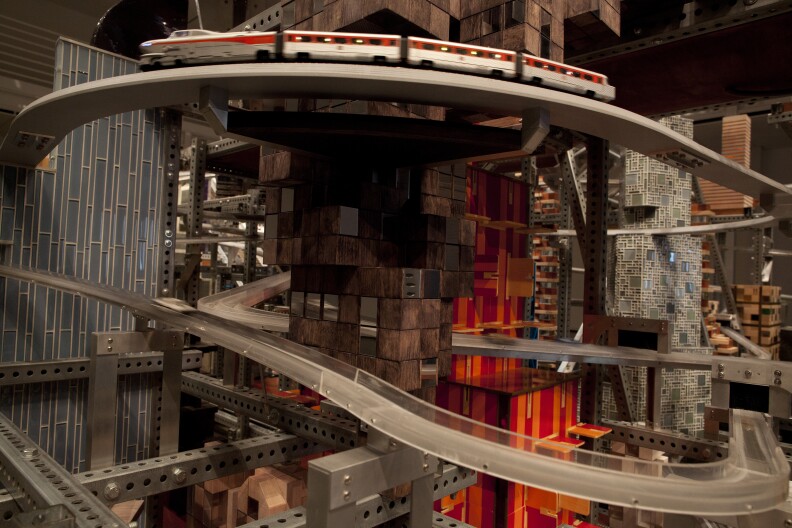 The structures in Metropolis are constructed from various materials, from wood to plastic, tile, mirrors and glass.