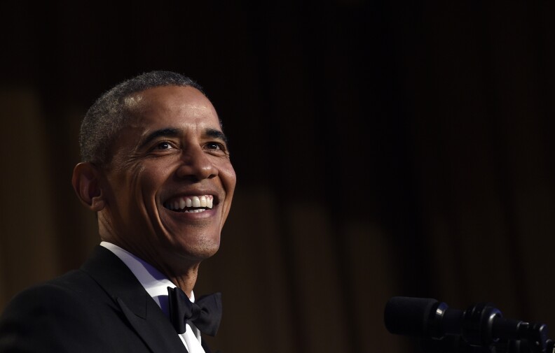 File: President Barack Obama speaks at the annual White House Correspondents' Association dinner at the Washington Hilton in Washington, Saturday, April 30, 2016. 