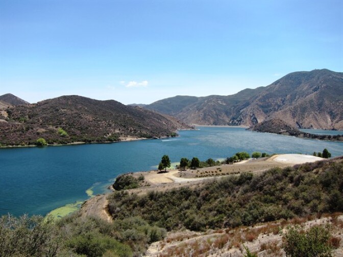 Pyramid Lake near Los Angeles is part of the State Water Project