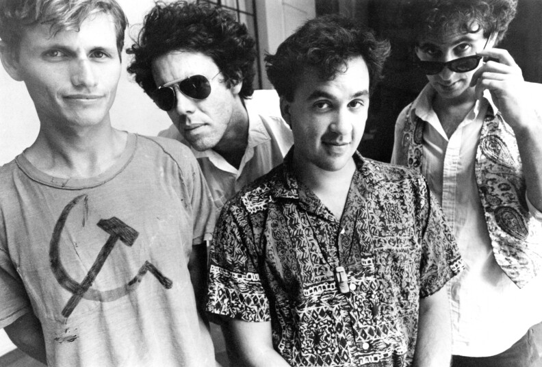The Romans, 1986. L-R: Michael Uhlenkott, the late Keith Mitchell, Juan Gomez, and Robert Lloyd